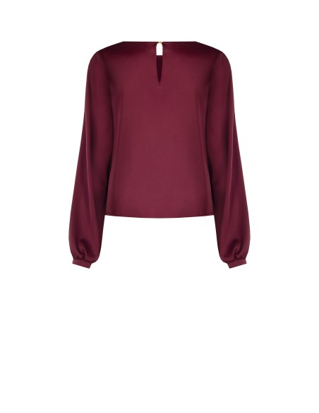 Vloeiende blouse met lange mouwen van satijn van Rinascimento