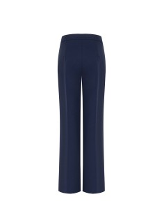 Pantalon palazzo en crêpe scuba avec fermeture éclair latérale Rinascimento 2