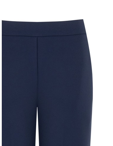 Pantalon palazzo en crêpe scuba avec fermeture éclair latérale Rinascimento