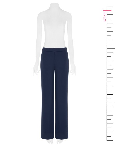 Pantalon palazzo en crêpe scuba avec fermeture éclair latérale Rinascimento