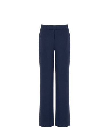 Pantalon palazzo en crêpe scuba avec fermeture éclair latérale Rinascimento