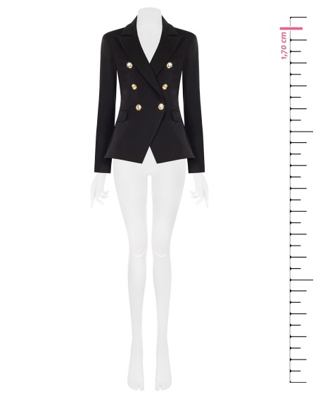 Veste blazer courte cintrée en Punto Milano Rinascimento