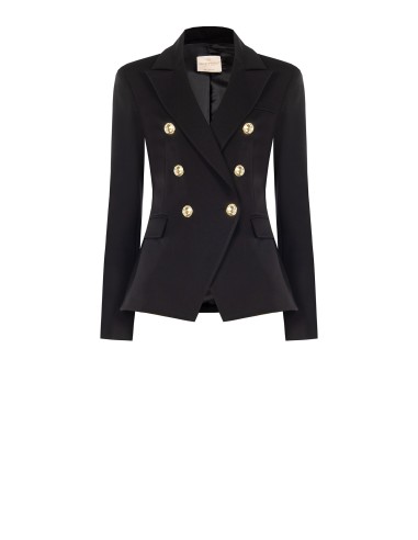 Veste blazer courte cintrée en Punto Milano Rinascimento