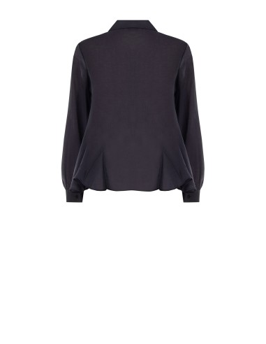 Blouse fluide en lyocell avec bas volanté et boutons dissimulés Rinascimento