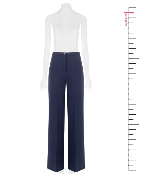 Pantalon palazzo en tissu technique avec bouton logo Rinascimento