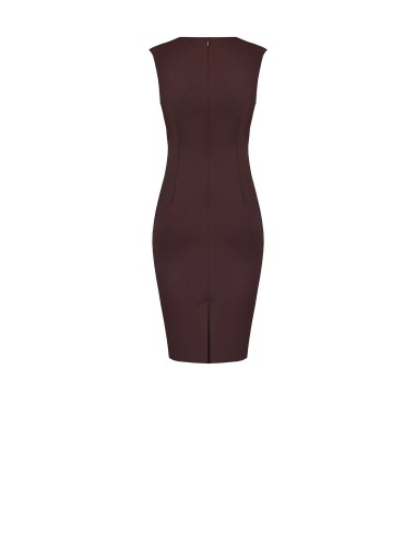 Robe fourreau drapée en maille milano Rinascimento