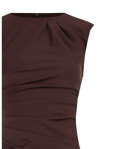 Robe fourreau drapée en maille milano Rinascimento