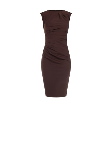 Robe fourreau drapée en maille milano Rinascimento