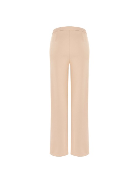 Pantalon palazzo en crêpe scuba à taille élastiquée Rinascimento