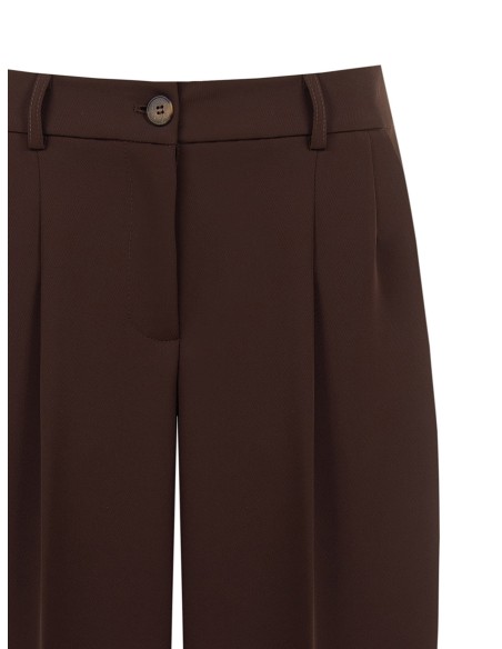 Pantalon ballon en tissu cady avec pinces Rinascimento