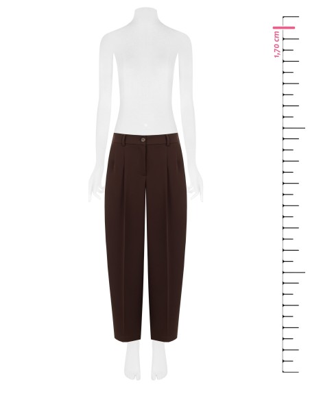 Pantalon ballon en tissu cady avec pinces Rinascimento