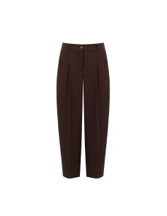 Pantalon ballon en tissu cady avec pinces Rinascimento
