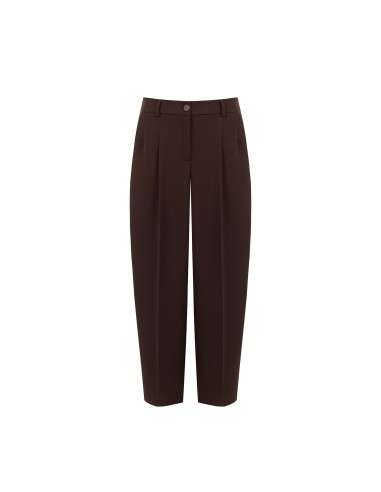 Pantalon ballon en tissu cady avec pinces Rinascimento