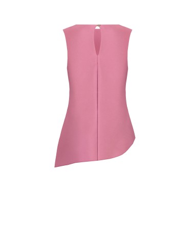 Top fluide en satin, asymétrique et froncé sur un côté, Rinascimento