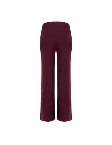 Pantalon large en maille à paillettes Rinascimento