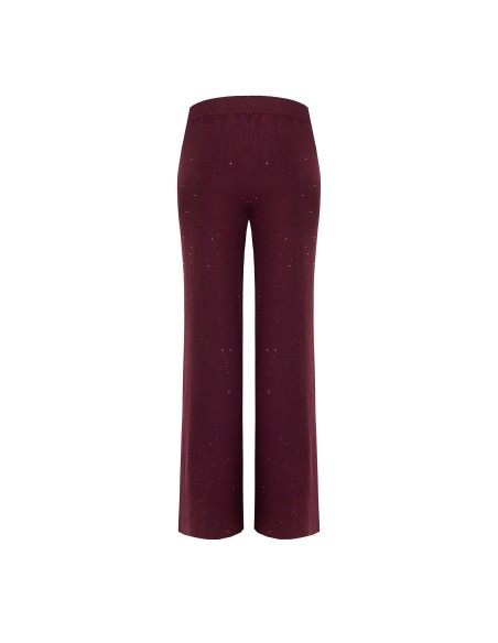 Pantalon large en maille à paillettes Rinascimento