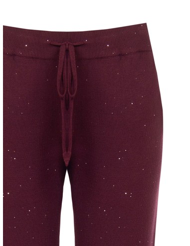 Pantalon large en maille à paillettes Rinascimento