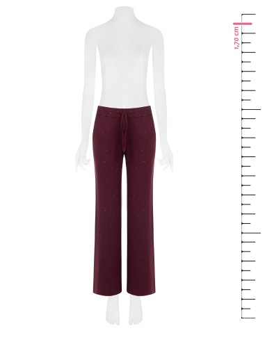 Pantalon large en maille à paillettes Rinascimento