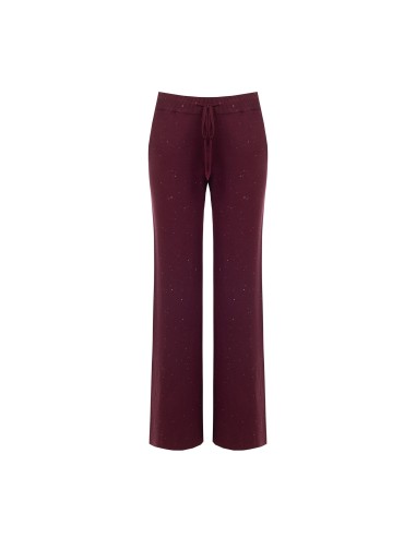 Pantalon large en maille à paillettes Rinascimento