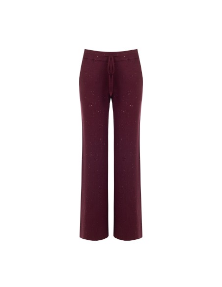 Pantalon large en maille à paillettes Rinascimento