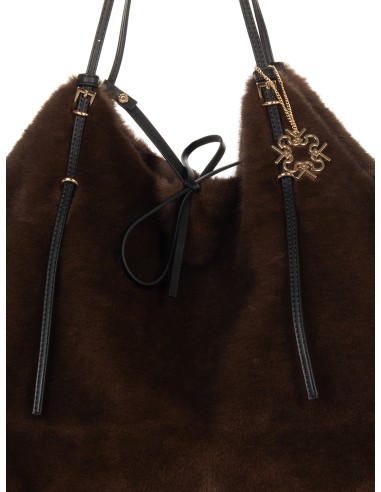 Maxi-shopper van gevlekte imitatiebont met binnenpochette Rinascimento