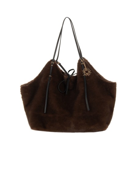 Maxi sac cabas en fausse fourrure tachetée avec pochette intérieure Rinascimento
