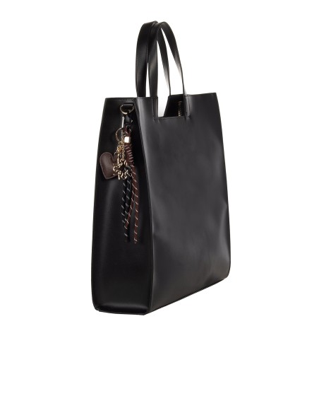 Maxi sac cabas en similicuir avec bandoulière amovible et breloques décoratives Rinascimento