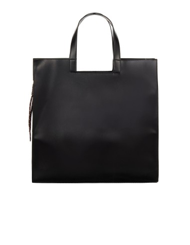 Maxi sac cabas en similicuir avec bandoulière amovible et breloques décoratives Rinascimento
