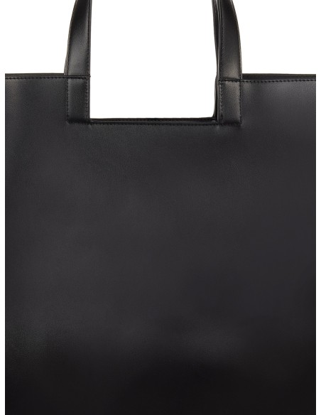 Maxi sac cabas en similicuir avec bandoulière amovible et breloques décoratives Rinascimento