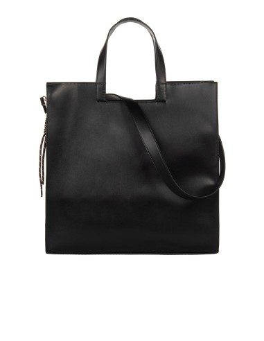 Maxi sac cabas en similicuir avec bandoulière amovible et breloques décoratives Rinascimento