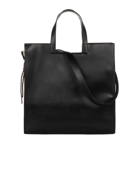 Maxi sac cabas en similicuir avec bandoulière amovible et breloques décoratives Rinascimento