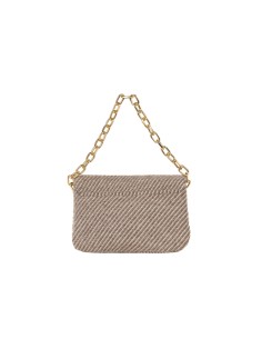 Sac à bandoulière en tissu chaud à rayures avec chaîne et bandoulière amovible Rinascimento 2