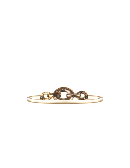Ceinture élastique en métal avec boucle martelée Rinascimento