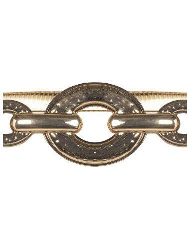 Ceinture élastique en métal avec boucle martelée Rinascimento