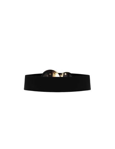 Ceinture élastique avec boucle à disques métalliques martelés Rinascimento