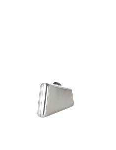 Trapeziumvormige harde tas van metallic kunstleer met kettingschouderband Rinascimento 2