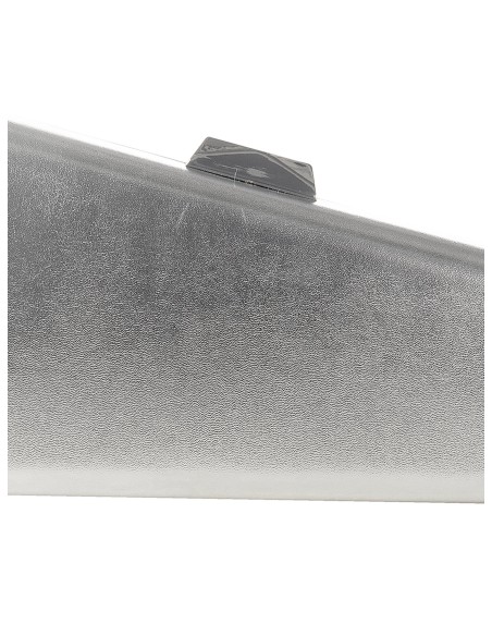 Trapeziumvormige harde tas van metallic kunstleer met kettingschouderband Rinascimento