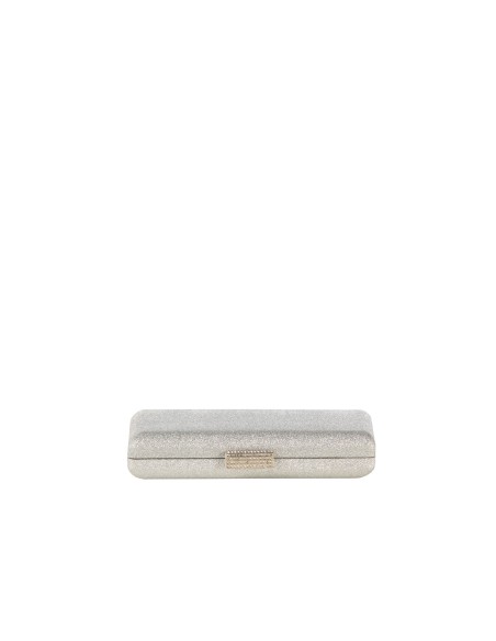 Pochette rigide pailletée avec fermeture pailletée et bandoulière chaîne Rinascimento