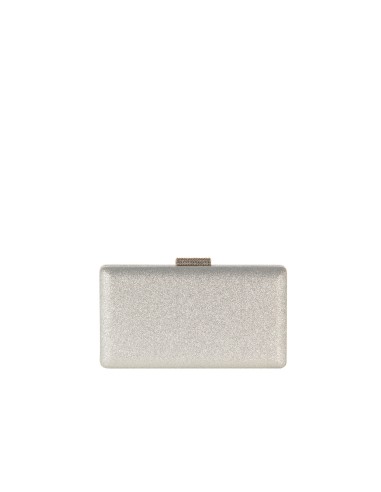 Pochette rigide pailletée avec fermeture pailletée et bandoulière chaîne Rinascimento