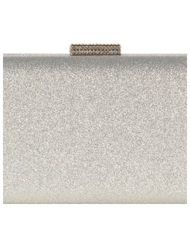 Pochette rigide pailletée avec fermeture pailletée et bandoulière chaîne Rinascimento