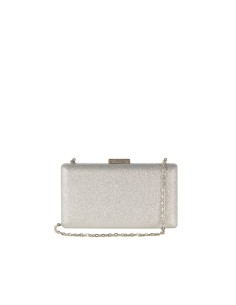 Harde glitterclutch met glittersluiting en kettingschouderband Rinascimento
