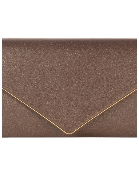 Pochette rigide pailletée avec détail en métal et bandoulière chaîne Rinascimento