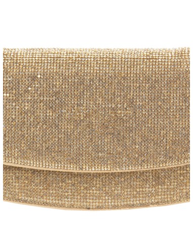 Sac à main recouvert de strass avec bandoulière en chaîne Rinascimento