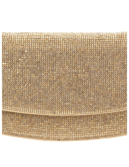 Sac à main recouvert de strass avec bandoulière en chaîne Rinascimento