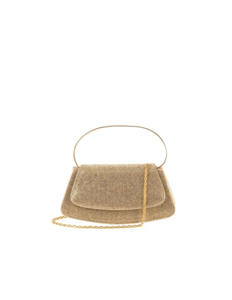 Sac à main recouvert de strass avec bandoulière en chaîne Rinascimento