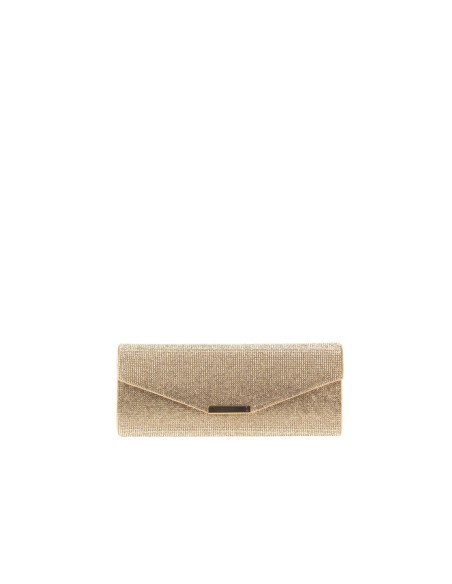Pochette recouverte de strass avec bandoulière chaîne Rinascimento