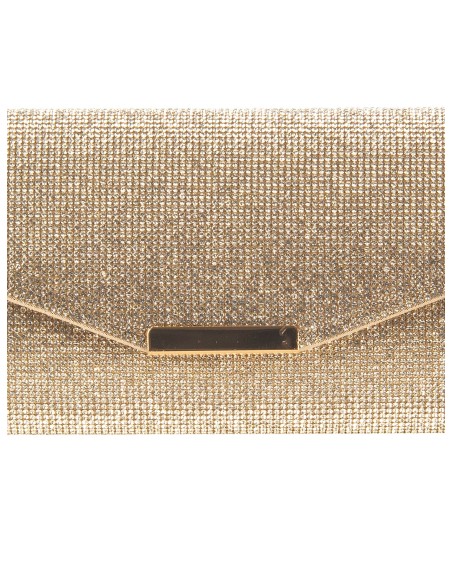 Pochette recouverte de strass avec bandoulière chaîne Rinascimento