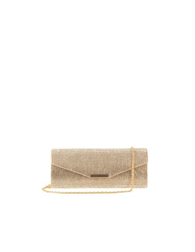 Pochette recouverte de strass avec bandoulière chaîne Rinascimento