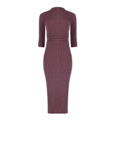 Robe fourreau en tissu gaufré côtelé, froncée sur les hanches, Rinascimento 2