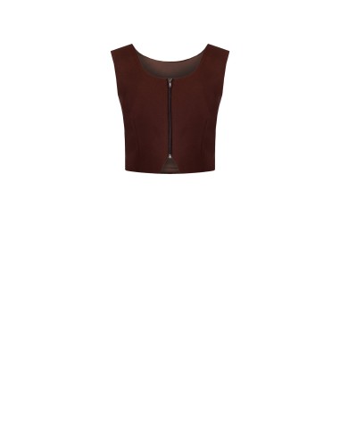 Crop top souple en satin Envers « Rinascimento »